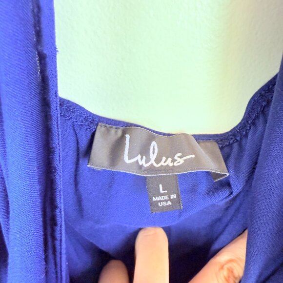 NWT Lulus Learning to Fly Halter Jumpsuit Navy L - Picture 11 of 12